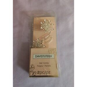 David Tutera Hair Combs - Set of 2 Rhinestone Bridal Wedding Accessories